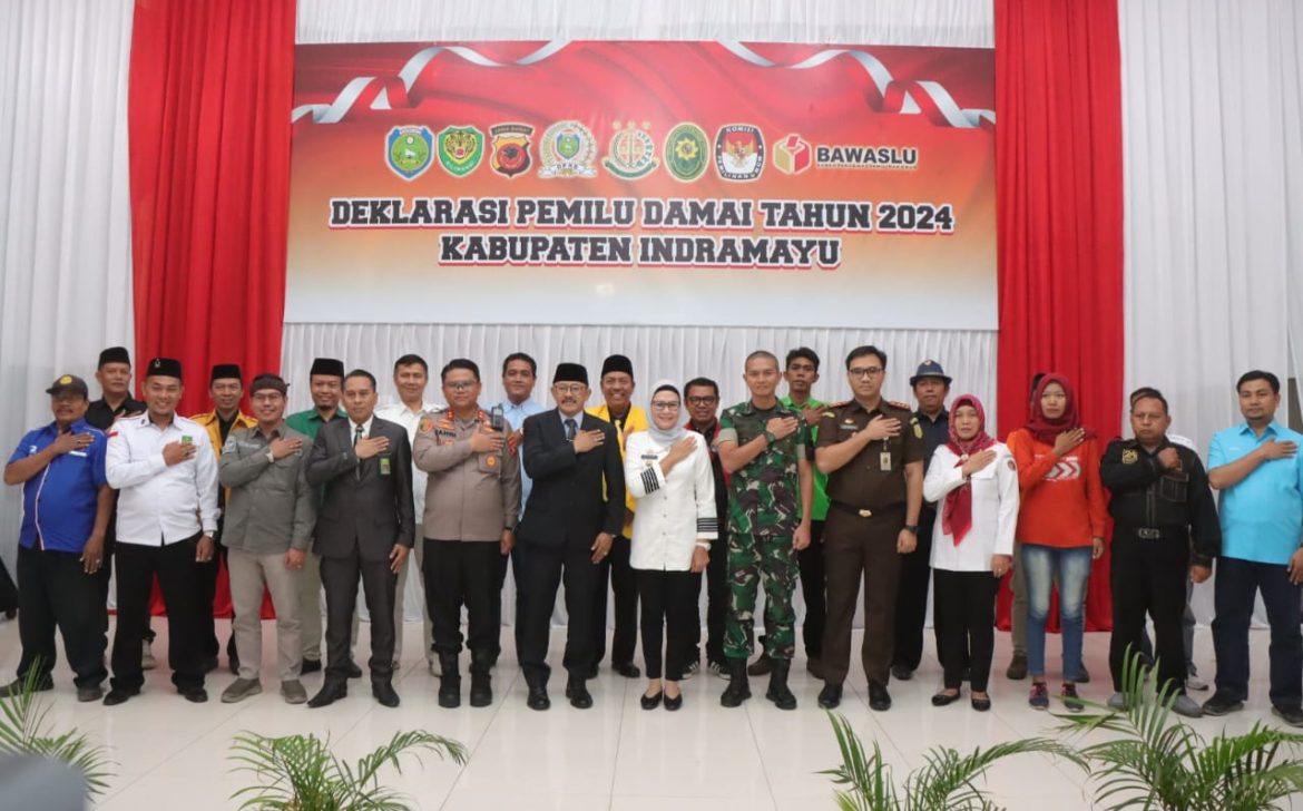 Kabupaten Indramayu Adakan Deklarasi Pemilu Damai 2024 Untuk Menjaga Suasana Aman dan Tertib