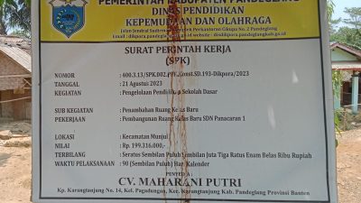 Selain Abaikan K3, Proyek Pembangunan RKB SDN 1 Panacaran Diduga Tidak Sesuai Spek